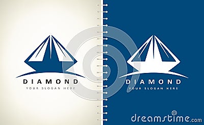 Diamond logo vector gemstone design Vector Illustration